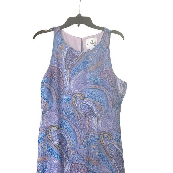SAM EDELMAN NWT Blue Paisley Print Asymmetrical Ruffle Midi
Dress Size 12 - Picture 4 of 12